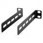 EFB Elektronik Set di staffe angolari per ripiani 1/2/3U, 2 pezzi, RAL 9005 nero intenso 691650TS.W