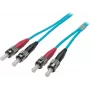 EFB-Elektronik ECOFIBER jumper duplex ST-ST 50/125µm OM3 LSZH Aqua 3,0mm 1m