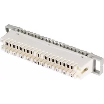 EFB-Elektronik ECOVOICE morsettiera di separazione, 10 doppini, LSA-Plus/IDC, bianco/grigio (46005,1)