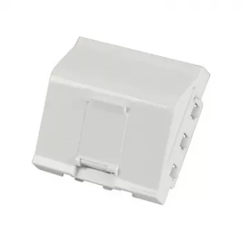 EFB ELEKTRONIK ET-25027 copertura keystone 45x45mm, uscita angolare 1 porta, bianco puro (RAL 9010)