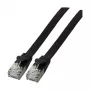 EFB Elektronik K5547SW.0,15 Cavo patch RJ45 Cat.6a U/FTP ultraflex 0,15 m Nero