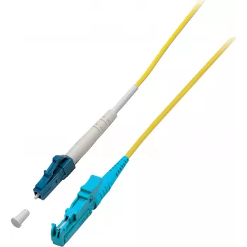 EFB-Elektronik cavo patch fibra ottica simplex E2000 APC su LC UPC OS2 3m giallo LSZH 9/125µm O0863.3