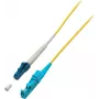 EFB-Elektronik cavo patch fibra ottica simplex E2000 APC su LC UPC OS2 3m giallo LSZH 9/125µm O0863.3