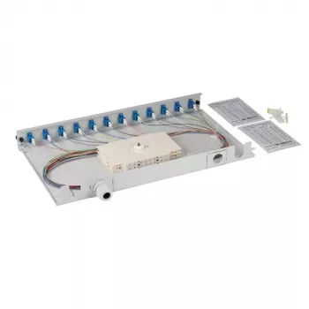 EFB Elektronik Cassetto ottico LC 9/125 OS2 estraibile 48 pigtail offset/24 adattatori