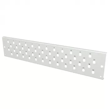 EFB Elektronik VSB2HE-FP-48ST Pannello frontale 2U 19 pollici per 48 adattatori D foro ST/FC, grigio