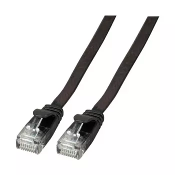 EFB Cavo patch piatto RJ45 Cat.6A U/UTP PVC 0,25m nero