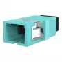 EFB Accoppiatore Fibra Ottica SC Simplex OM3, Flangeless, Aqua, Ghiera in Ceramica