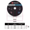 Einhell dischi da taglio sottili 230 x 2,0 mm per smerigliatrice angolare, confezione da 10 711524