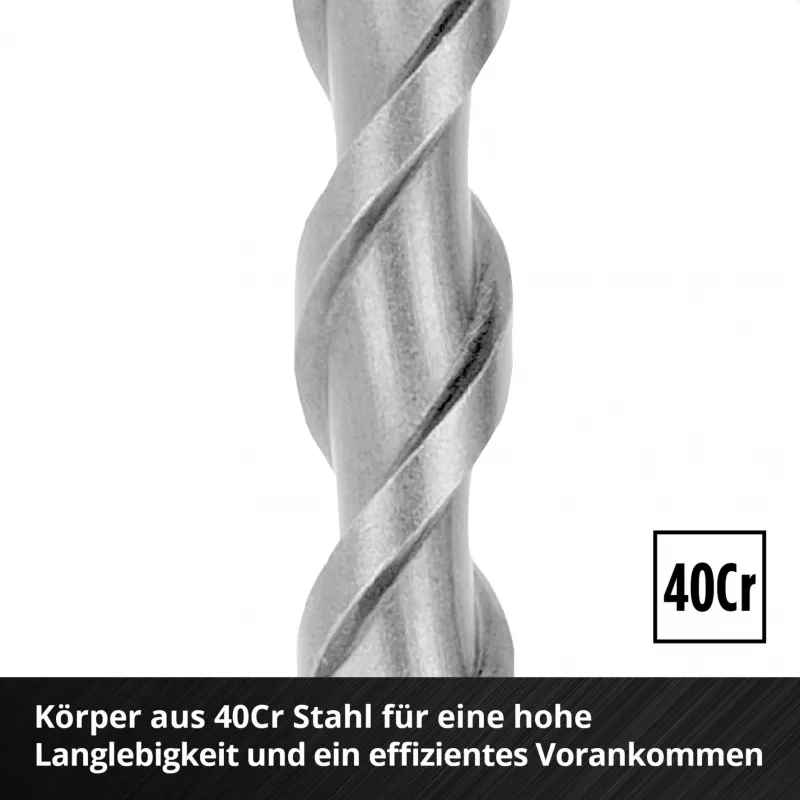Einhell 265510 set punte per martello SDS-plus, 7 pezzi, Ø 6-14 mm, 160 mm