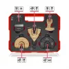 Einhell 708110 XLPLUS-CASE set accessori per utensili multifunzione HCS HM 37 pezzi