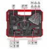 Einhell 708135 XL-PLUS-CASE set accessori per utensili multifunzione BiM HSS, 10 pezzi