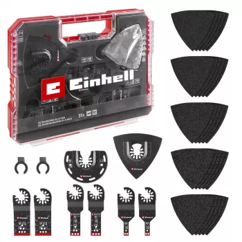 Einhell 708135 XL-PLUS-CASE set accessori per utensili multifunzione BiM HSS, 10 pezzi