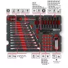 Einhell E-Case Set di utensili da meccanico 201 pezzi (acciaio cromo-vanadio, impilabile) (370513)