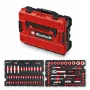 Einhell E-Case set di utensili da 92 pezzi (370514) - acciaio cromo-vanadio, nero/rosso