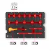 Einhell E-Case VDE valigetta portautensili set elettricista da 24 pezzi (rosso/giallo)