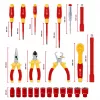 Einhell E-Case VDE valigetta portautensili set elettricista da 24 pezzi (rosso/giallo)