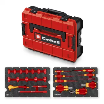 Einhell E-Case VDE valigetta portautensili set elettricista da 24 pezzi (rosso/giallo)