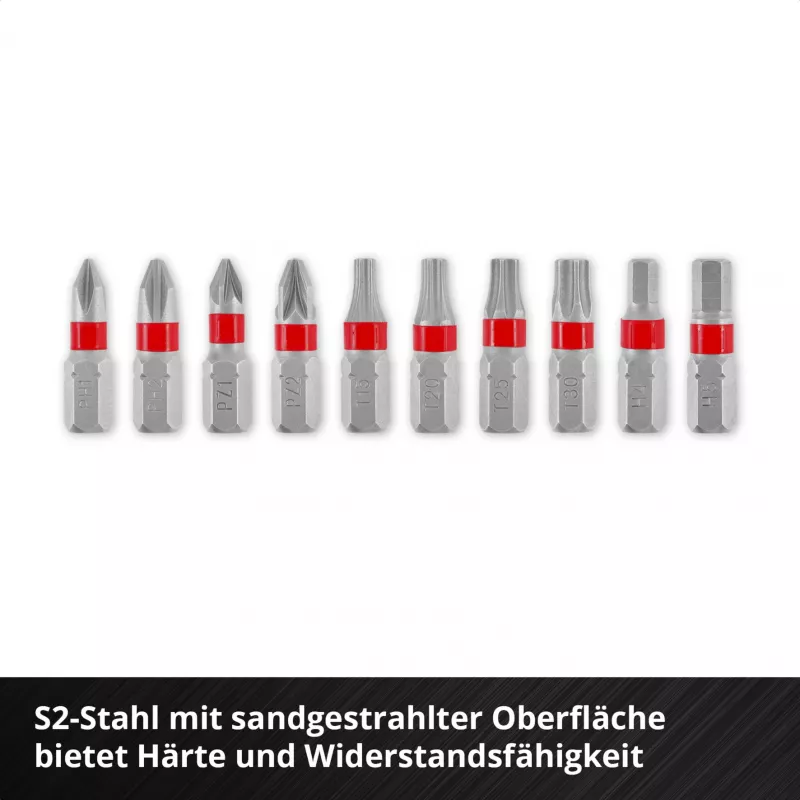 Einhell Karabiner Impact Set di bit a impatto 10 pezzi 1/4