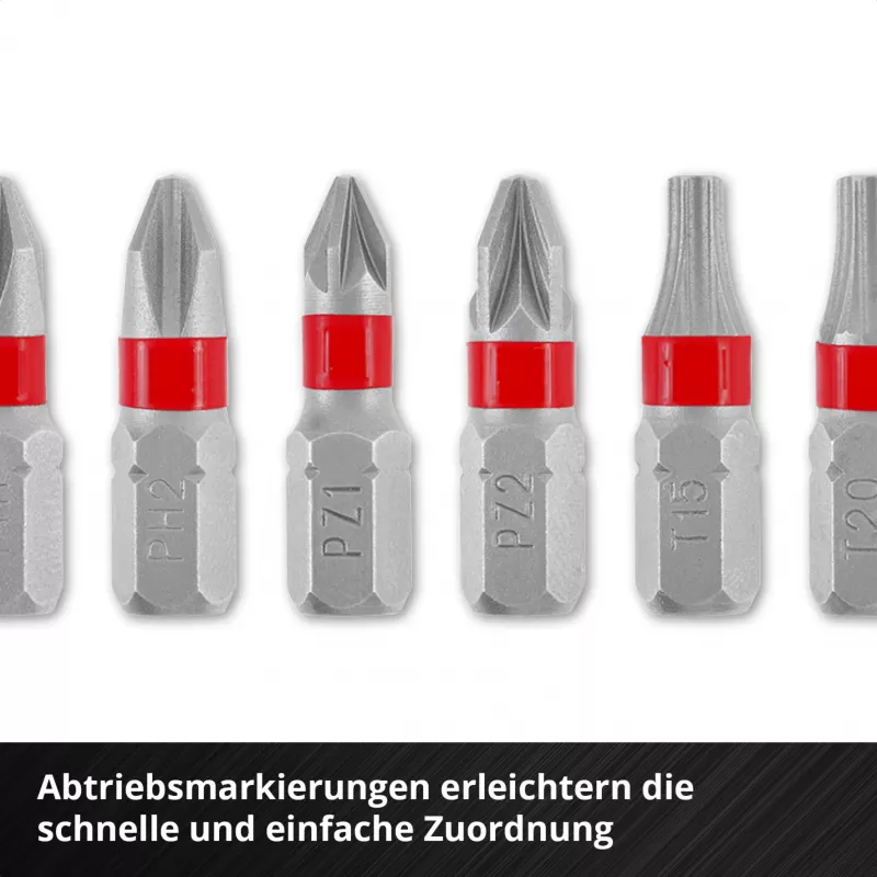 Einhell Karabiner Impact Set di bit a impatto 10 pezzi 1/4