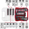 EINHELL-KWB set di chiavi a bussola e punte 1/4 pollice 37 pezzi in L-CASE