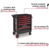 EINHELL-KWB carrello da officina vuoto, 6 cassetti (nero/rosso, 4 cassetti bassi, 2 alti)