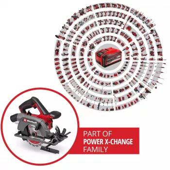 Einhell Power X-Change sega circolare a mano a batteria TE-CS 18/150-2 Li-Solo, 18V (rosso/nero, senza batteria e caricabatterie)