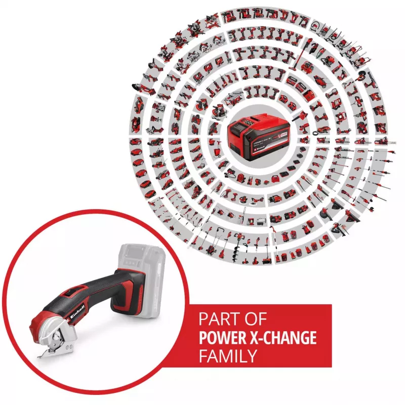 EINHELL Power X-Change taglierina universale TE-UC 18/6 Li - Solo, 18V (nero/rosso, senza batteria e caricabatterie)