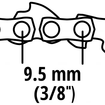Einhell catena di ricambio 4501754 per motoseghe a batteria GC-LC 18 Li e GE-LC 18 Li, passo 3/8