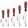 Einhell Set di cacciaviti PZ, 5 pezzi (rosso/nero, impugnature ergonomiche bicomponente)