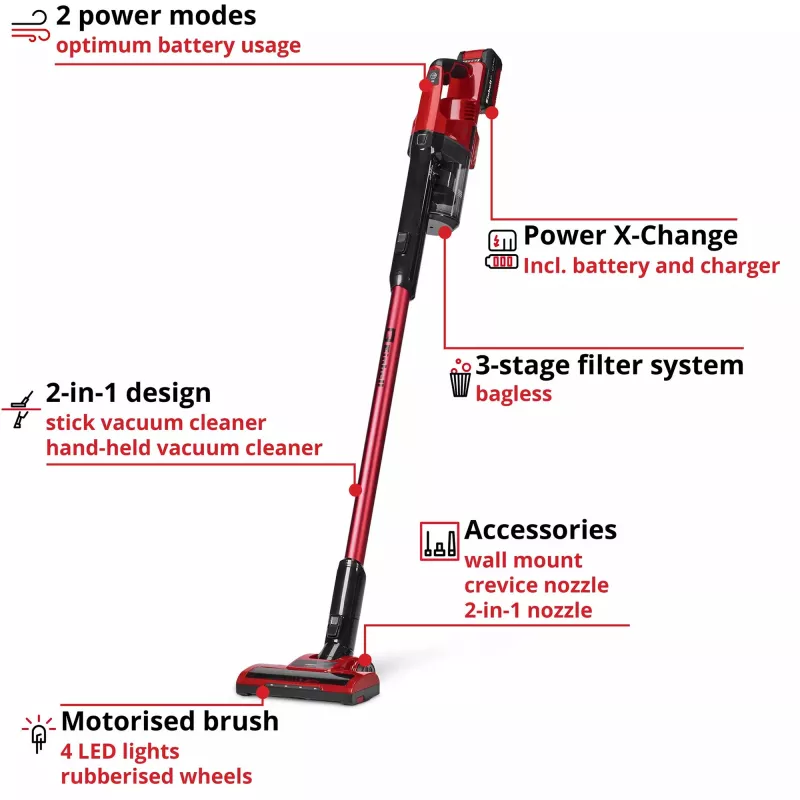 Einhell TE-SV 18 Li 2347187 Aspirapolvere a batteria 18 V con batteria e caricabatterie