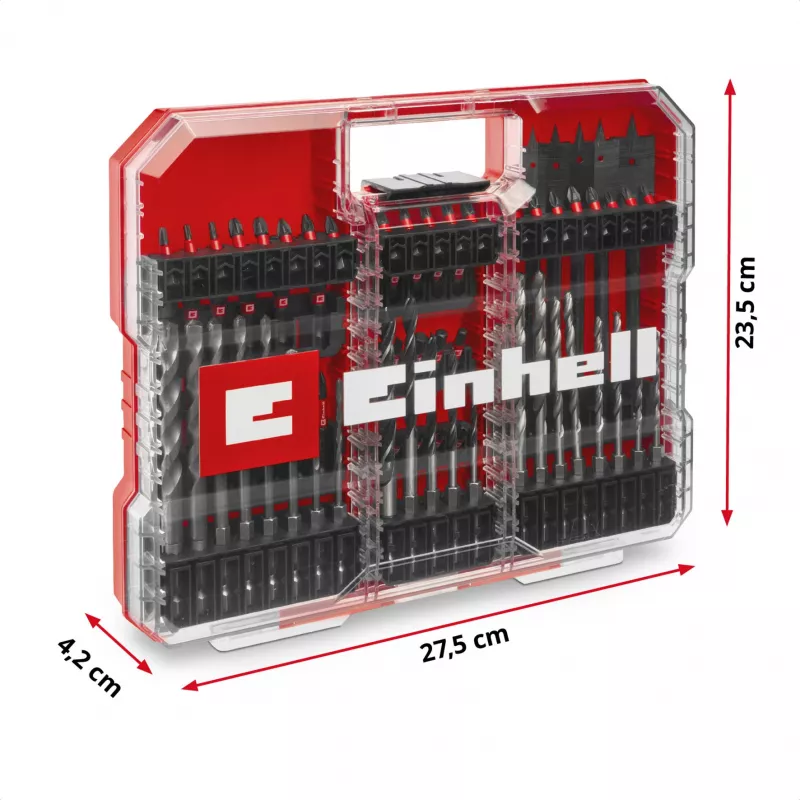 EINHELL XL-CASE set di punte per avvitatore e punte per trapano, 95 pezzi, set punte e bit