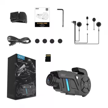 EJEAS K1Pro+ Intercom per moto con registratore 1080P - intercom singolo
