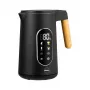 ELDOM C550 Bollitore senza filo con regolazione della temperatura, 1,7 L, 2200 W, acciaio inox, 5 preimpostazioni, funzione mantieni caldo, display LED, nero