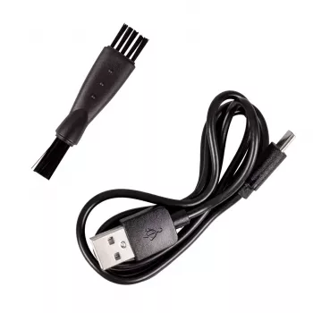 ELDOM rasoio elettrico per viso e testa G60 Rotary 3 testine bagno e asciutto con display LED, trimmer pop-up, impermeabile IPX7, 60 min. di autonomia