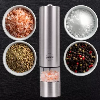 ELDOM macinino elettrico MP24 Grind pepe, sale - argento
