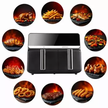 ELDOM FR200 friggitrice ad aria calda, 9 L, 2200 W, Dual Drawer