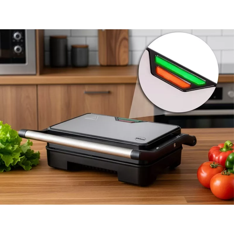 Eldom GK110 griglia di contatto, 800 W, nero/argento