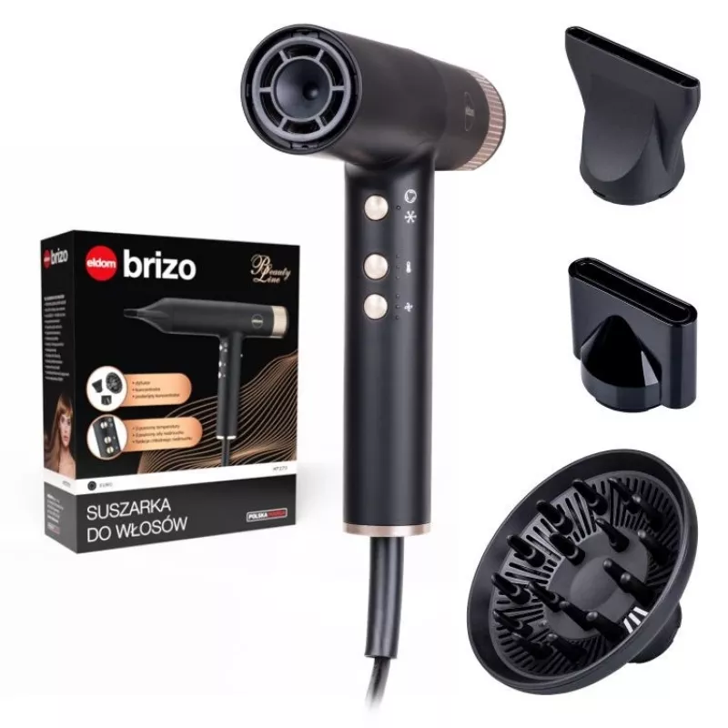 ELDOM HT270 BRIZO Asciugacapelli 2000 W Super-Silent, ionico