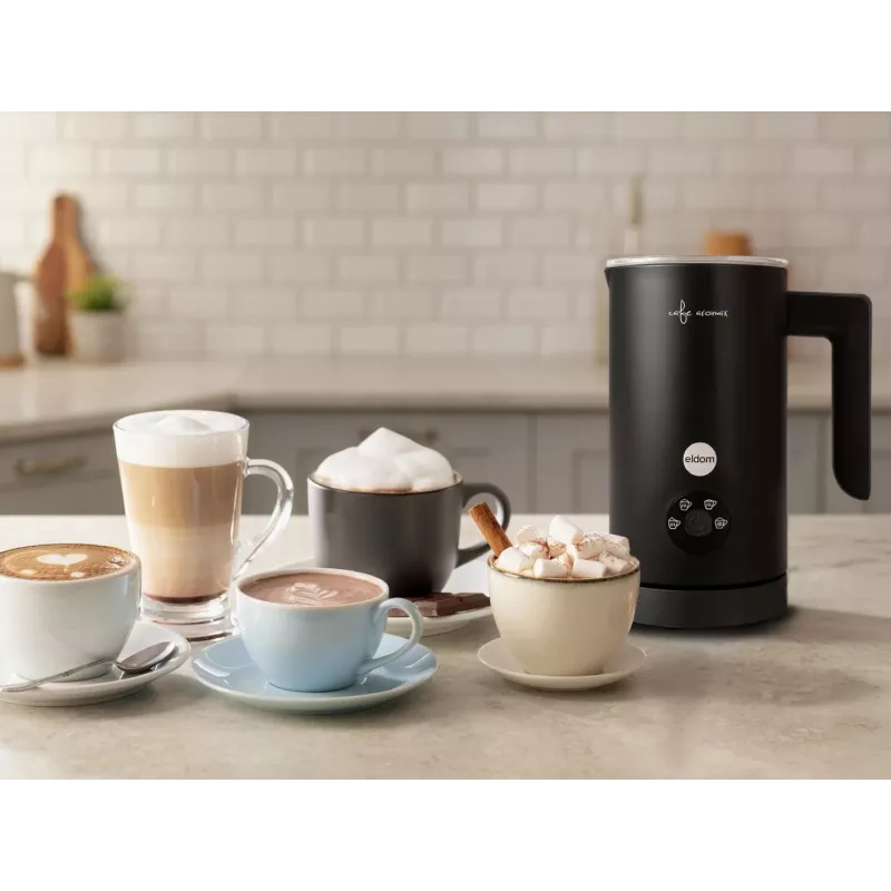Montapanna ELDOM SI560C nero - 500W montatura automatica calda e fredda, riscaldamento 300ml, acciaio inox