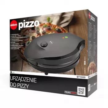 ELDOM ST1000 Pizzo Pizzamaker, 1450 W, piastra 32 cm, nero