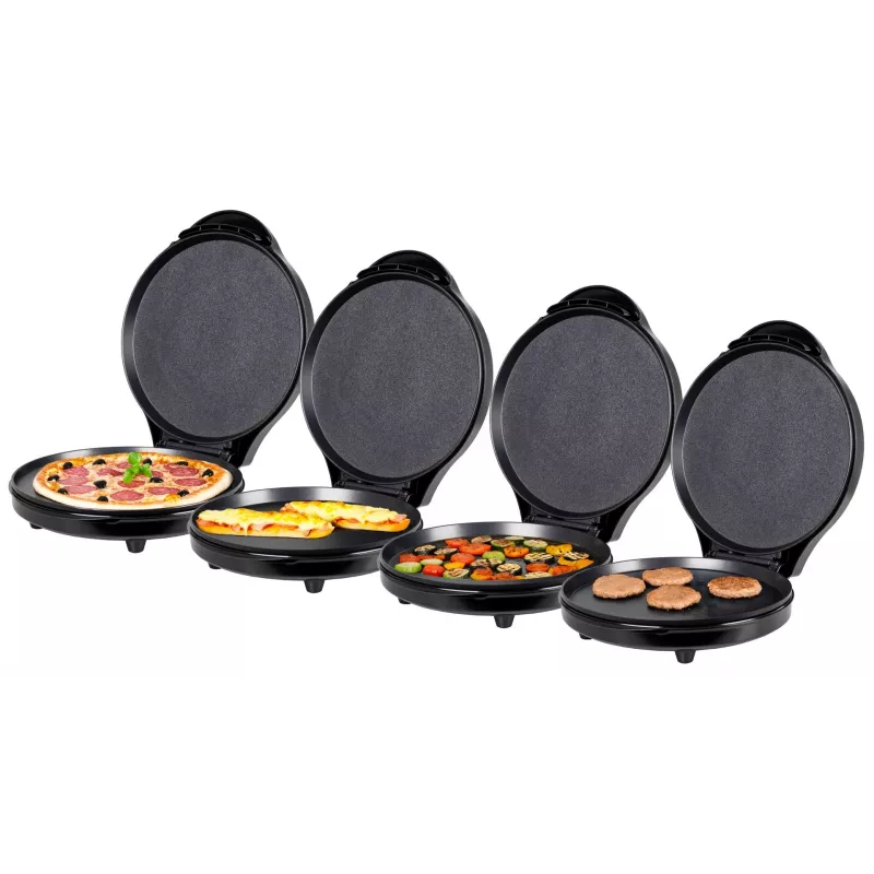 ELDOM ST1000 Pizzo Macchina per pizza, 1450 W, piastra da 32 cm, nero