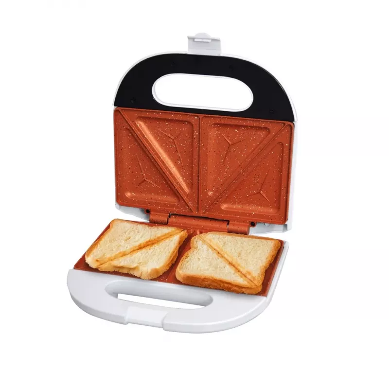 Eldom ST11B Ruddy tostapane per sandwich, 750 W, bianco, piastre in ceramica