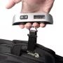 ELDOM WB10 Bilancia digitale per bagagli 50 kg con LCD retroilluminato, gancio in acciaio inox, funzioni tara e hold