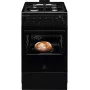 Electrolux Serie 600 Cucina a gas con forno elettrico, nero, 50 cm