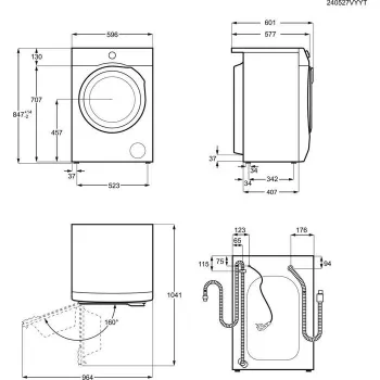 Electrolux EW2F528WP Lavatrice a carica frontale, 8 kg, 1200 giri/min, bianco