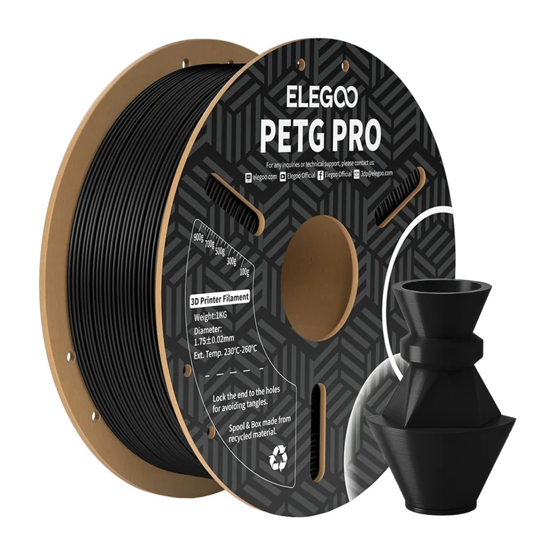ELEGOO PETG Pro filamento (Black) 1,75mm 1kg