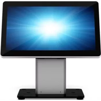 Elo Supporto a pavimento slim self-service per terminale POS - nero/argento - per Elo 1502L, 2002L, 2202L, 2402L, I-Series ESY15i2, ESY15i5, ESY22i2, ESY22i5