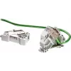 ELOTOUCH TE Connectivity AMP Netconn adattatore per guida DIN, vuoto, 1 slot Keystone, grigio chiaro 1711897-1