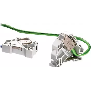 ELOTOUCH TE Connectivity AMP Netconn adattatore per guida DIN, vuoto, 1 slot Keystone, grigio chiaro 1711897-1
