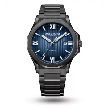 EMILE CHOURIET uomo orologio subacqueo automatico 41mm acciaio inox quadrante nero